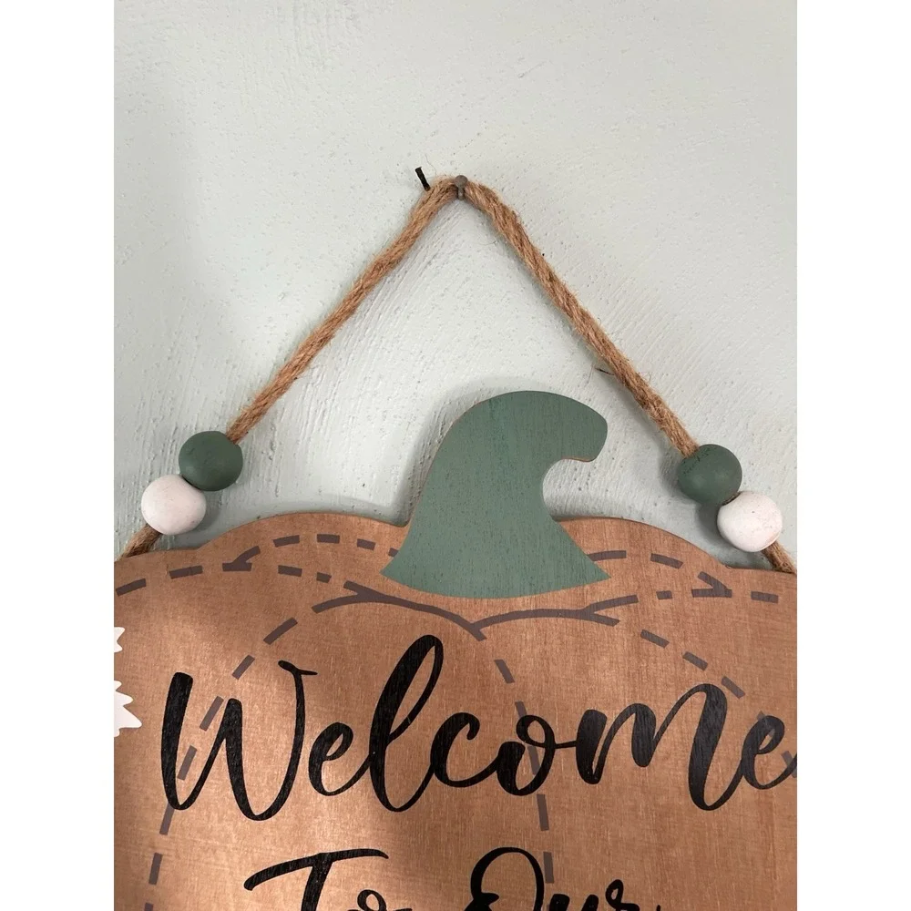 Welcome To Our Patch Door‎ Wall Hanging Sign Autumn Decorative Decor Porch